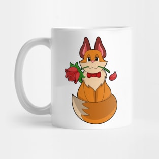 Fox with Rose Flower Mug